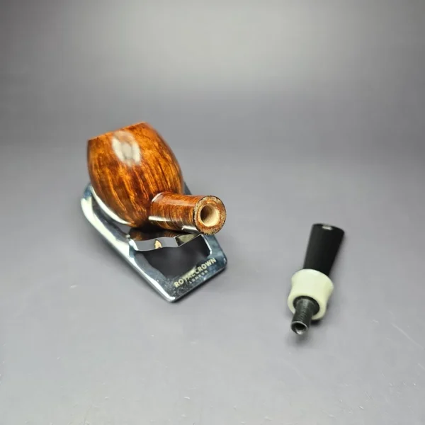 SU Pipes Smooth Apple w/ Antique Bakelite Handmade Briar Pipe, New - Image 13