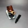 MBSD Briars by Piero Vitale Sienna Contrast Smooth Billiard w/ Olivewood Briar Pipe, New - Image 13