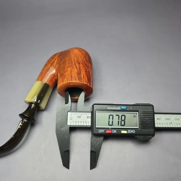 Savinelli Nonpareil 9604 Smooth Oom Paul w/ Horn Estate Briar Pipe, Unsmoked - Image 13