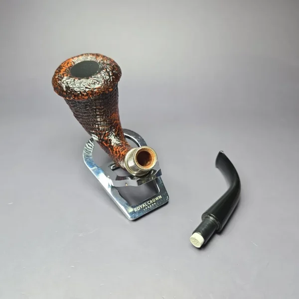 Ser Jacopo 2000 Millennium Pipe Sandblasted Calabash Estate Briar Pipe, Unsmoked - Image 13