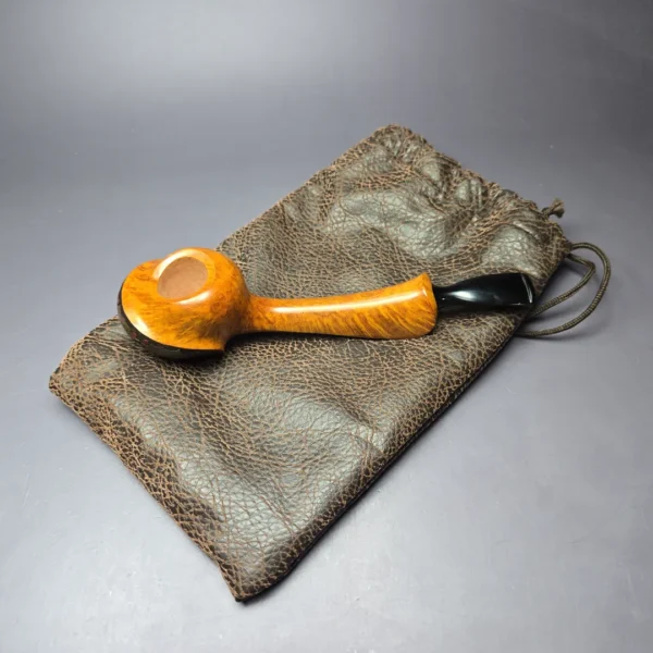 Maigurs Knets ** Long Shank Turtle w/ Figural Carvings Estate Briar Pipe, Unsmoked - Image 14