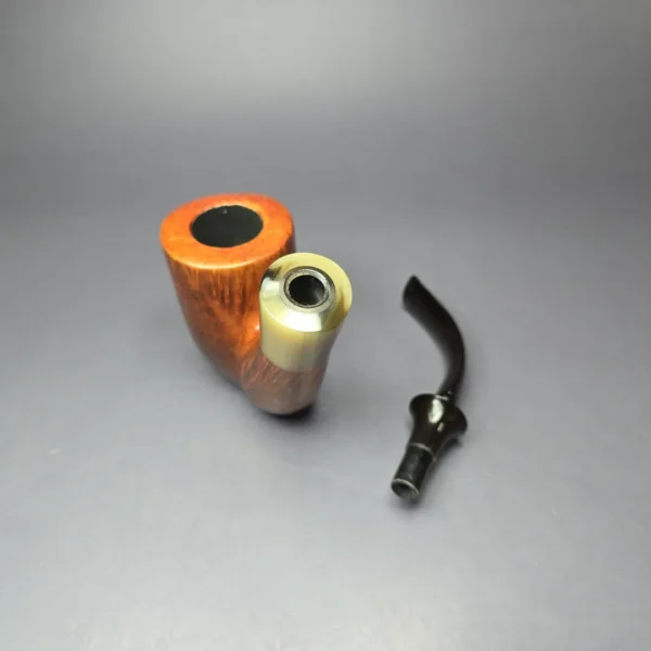 Savinelli Nonpareil 9604 Smooth Oom Paul w/ Horn Estate Briar Pipe, Unsmoked - Image 14