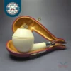 Fikri Baki Smooth Rhodesian w/ Cumberland Estate Block Meerschaum Pipe, Turkish Estates