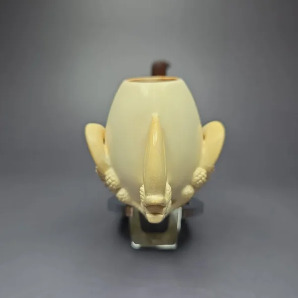 Fikri Baki Eagle Claw w/ Cumberland Estate Block Meerschaum Pipe, Turkish Estates - Image 3
