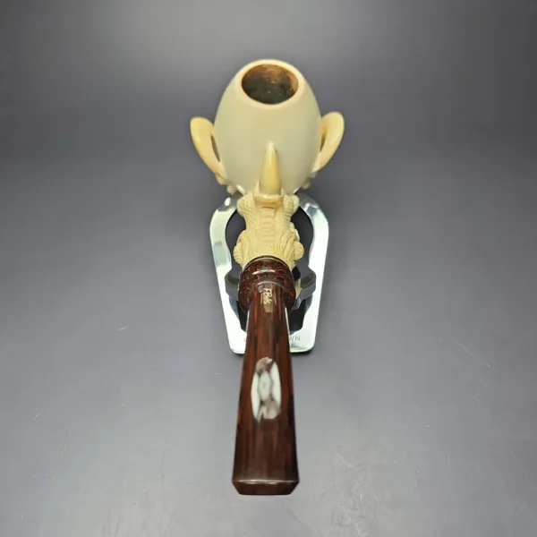 Fikri Baki Eagle Claw w/ Cumberland Estate Block Meerschaum Pipe, Turkish Estates - Image 5