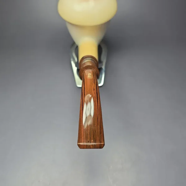 Fikri Baki Magnum Smooth Calabash w/ Cumberland Estate Block Meerschaum Pipe, - Image 6
