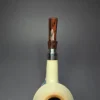 Fikri Baki Smooth Rhodesian w/ Cumberland Estate Block Meerschaum Pipe, Turkish Estates - Image 7