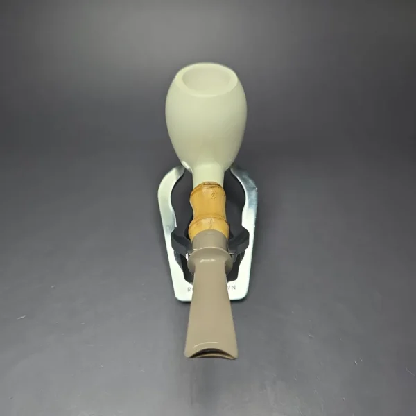 SU Pipes Smooth Acorn w/ Bamboo Handmade Block Meerschaum Pipe, New - Image 7