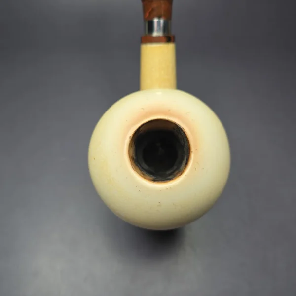 Fikri Baki Magnum Smooth Calabash w/ Cumberland Estate Block Meerschaum Pipe, - Image 8