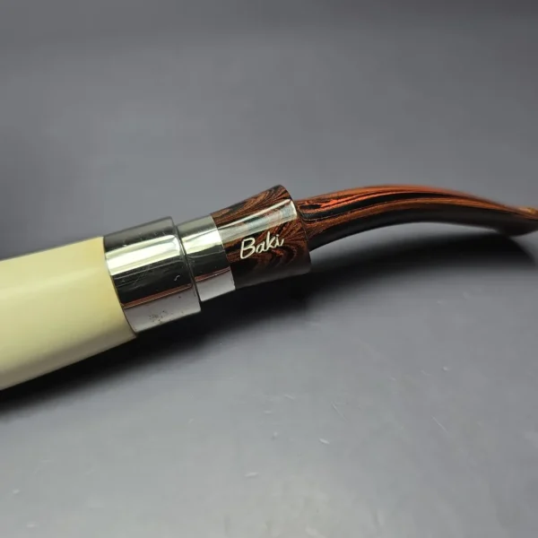 Fikri Baki Smooth Rhodesian w/ Cumberland Estate Block Meerschaum Pipe, Turkish Estates - Image 8