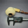 Fikri Baki Magnum Smooth Calabash w/ Cumberland Estate Block Meerschaum Pipe, - Image 10