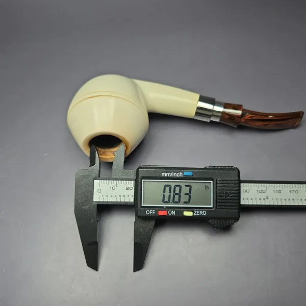 Fikri Baki Smooth Rhodesian w/ Cumberland Estate Block Meerschaum Pipe, Turkish Estates - Image 10