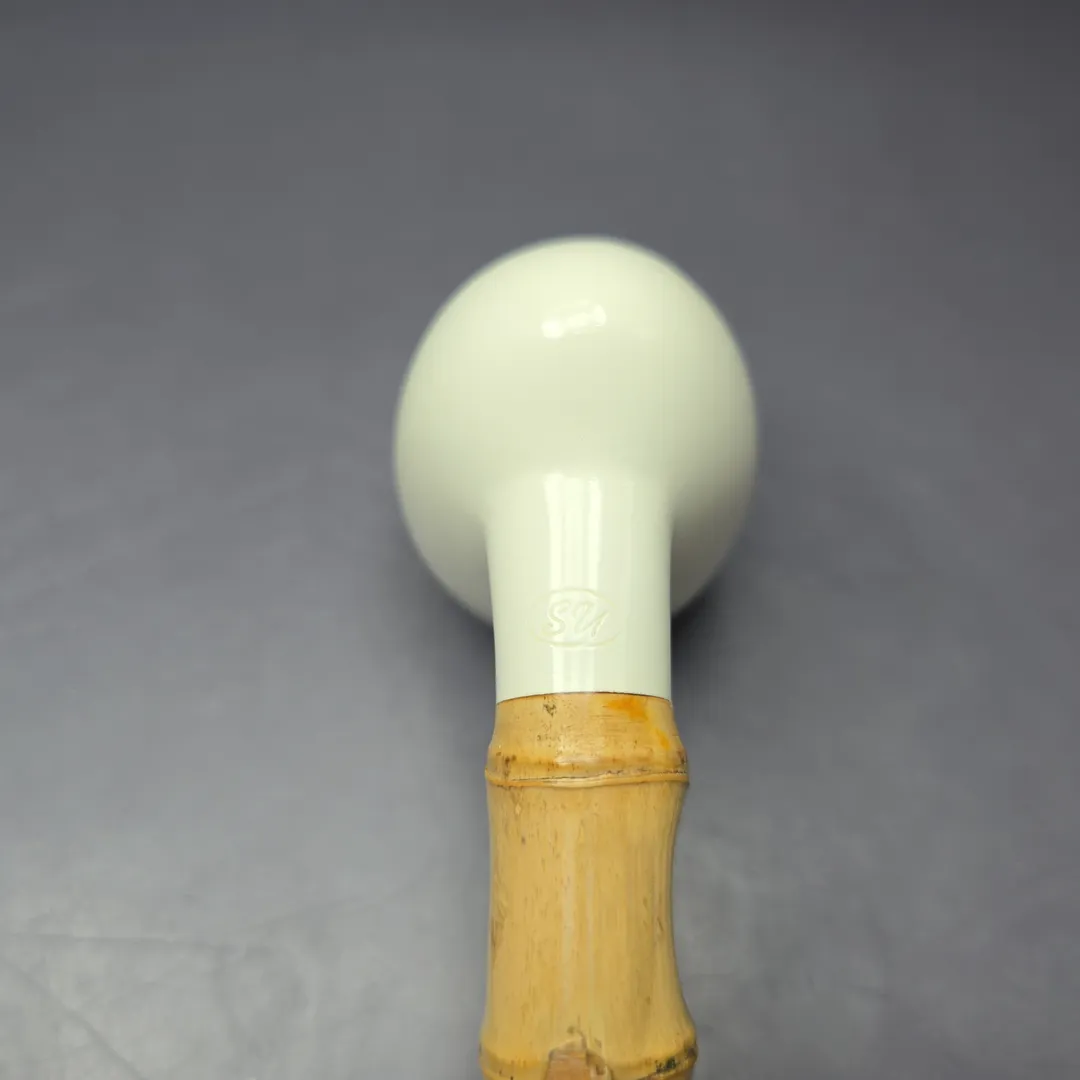 SU Pipes Smooth Acorn w/ Bamboo Handmade Block Meerschaum Pipe, New - Image 10