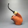 SU Pipes Sandblasted "Fuji" Volcano w/ Boxwood Handmade Briar Pipe, New - Image 3
