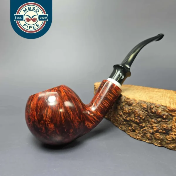 Bjarne Smooth Bent Apple w/ Ivorite Estate Briar Pipe, Unsmoked, 9mm - Image 2
