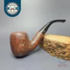 Sasieni Family Era Four Dot Ruff Root Stratford Sandblasted Bent Billiard Estate Briar Pipe, English Estates