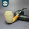 Altinok Smooth Rhodesian w/ Silver Estate Block Meerschaum Pipe, Turkish Estates