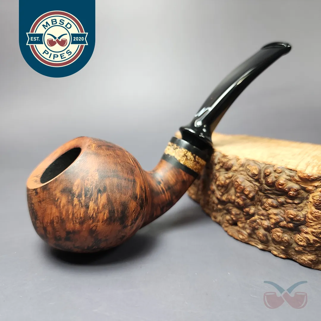 Nording Nose Warmer Smooth Apple w/ Polymerized Seeds Estate Briar Pipe, Unsmoked