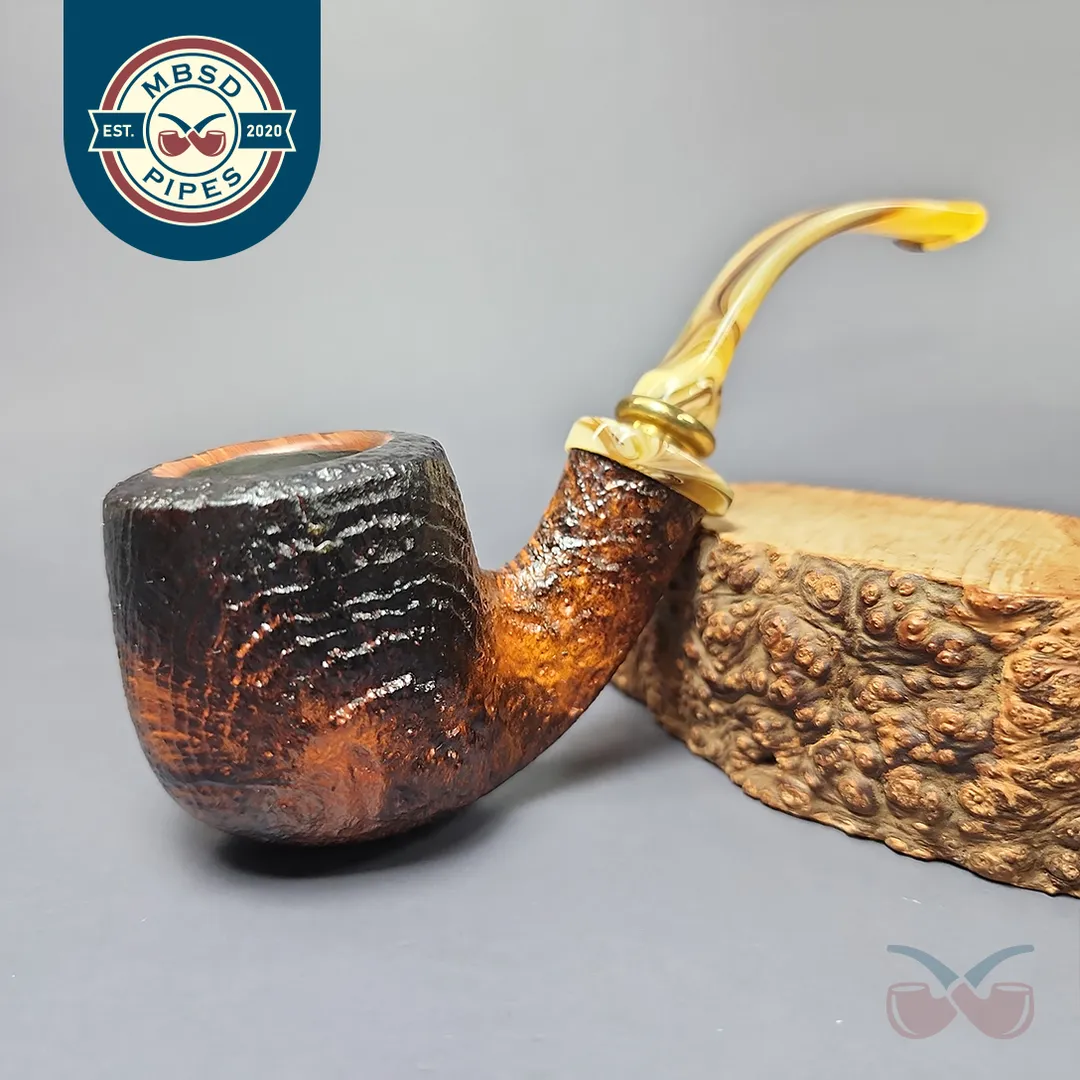 Neerup Structure Contrast Sandblasted Pot Estate Briar Pipe, Unsmoked