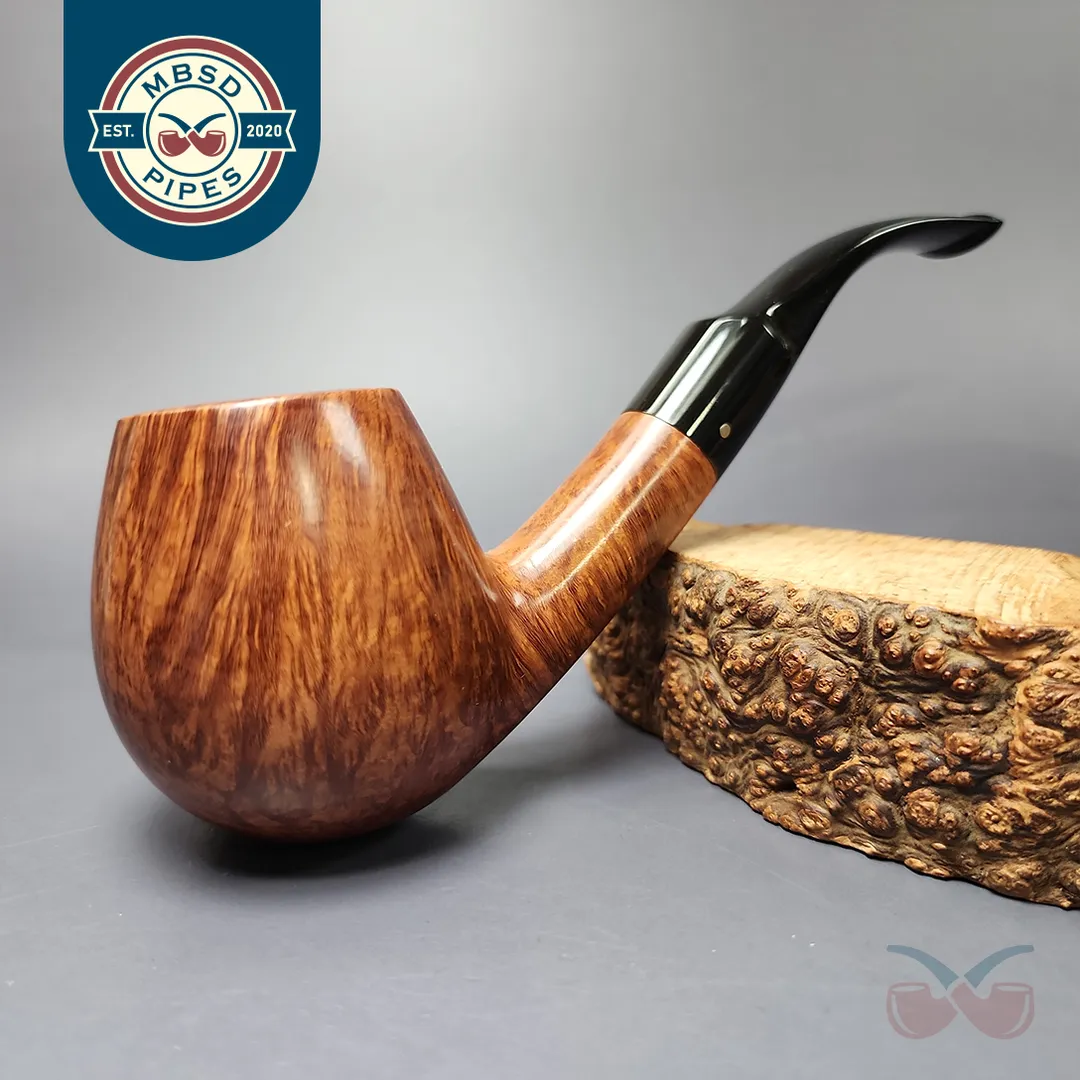Faaborg Flame Grain B XL Smooth Brandy Estate Briar Pipe, Danish Estates, 9mm