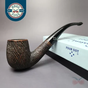 Sasieni 1946-70 Four Dot Rustic Regent Rusticated Bent Billiard Estate Briar Pipe, English Estates
