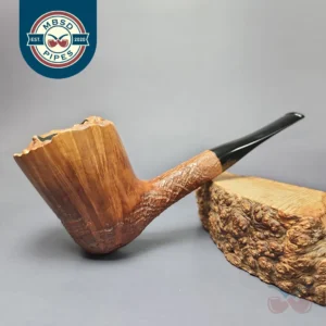 Savinelli XL Partially Sandblasted Freehand 5 Estate Briar Pipe, Italian Estates