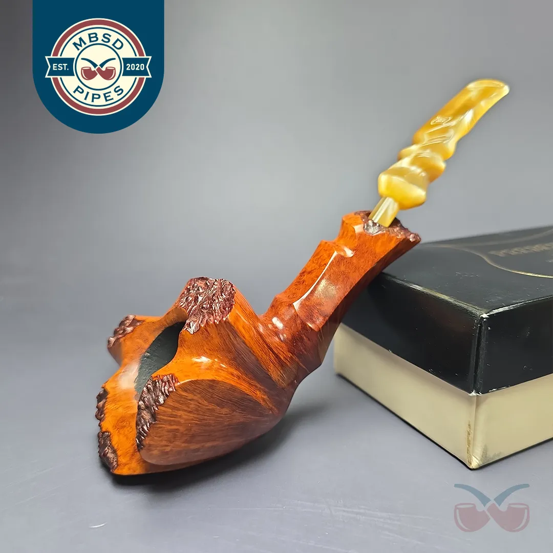 Preben Holm Fancy Grade 300 Smooth Freehand Estate Briar Pipe, Unsmoked