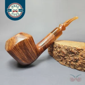 Unknown Smooth Panel Rhodesian w/ Acrylic Estate Briar Pipe, Other Estates