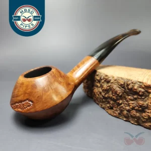 Edward's Spot Carved Squat Rhodesian Estate Briar Pipe, American Estates
