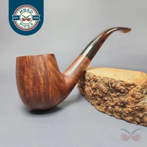 Edward's Large Smooth Bent Billiard Estate Briar Pipe, American Estates