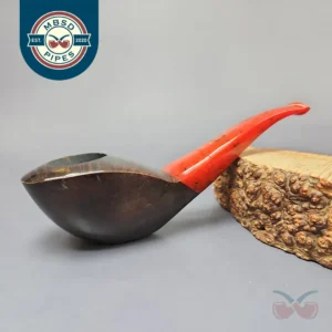 Unknown Smooth Scoop w/ Acrylic Estate Briar Pipe, French Estates