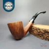 Preben Holm Wengholt Unique Straight Grain Smooth Freehand Estate Briar Pipe, Danish Estates