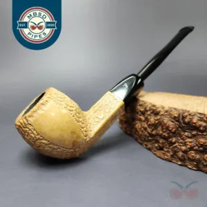 Pioneer Rusticated Bulldog Estate Block Meerschaum Pipe, American Estates