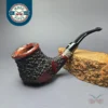 Don Carlos One Note Partially Rusticated Pot w/ Silver Estate Briar Pipe, Italian Estates
