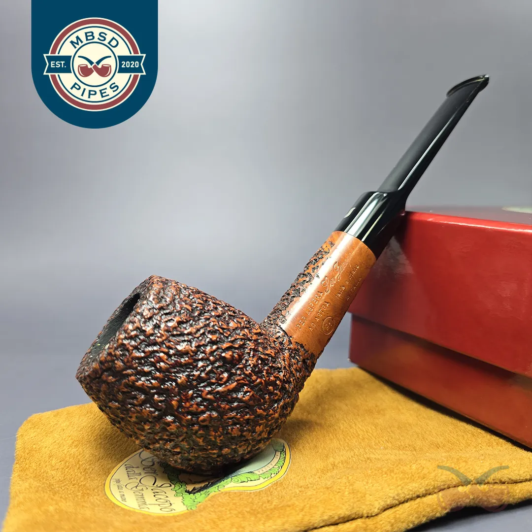 Ser Jacopo R1 XL Rusticated Apple Estate Briar Pipe, Italian Estates