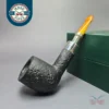 Peterson Amber Spigot X105 Sandblasted Billiard Estate Briar Pipe, Unsmoked