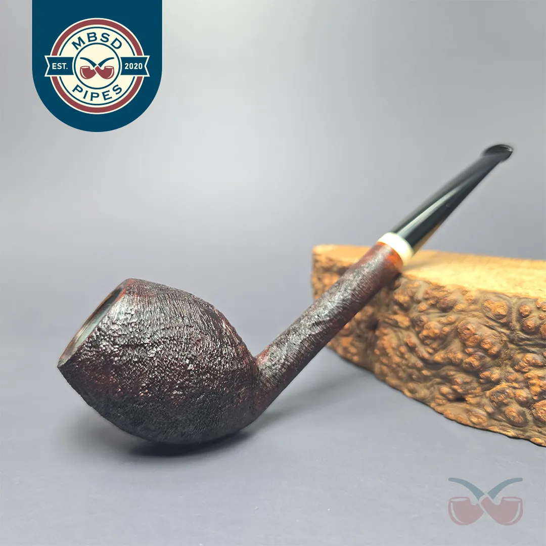 Emiliano Featherweight Sandblasted Cutty w/ Bone Handmade Briar Pipe, New