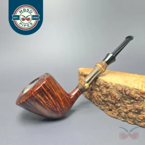 Emiliano Smooth Dublin w/ Black Bamboo & Jupati Handmade Briar Pipe, New