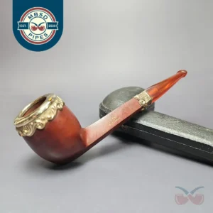 19th c. CPF Best Make Smooth Liverpool w/ Amber Estate Briar Pipe, Unsmoked