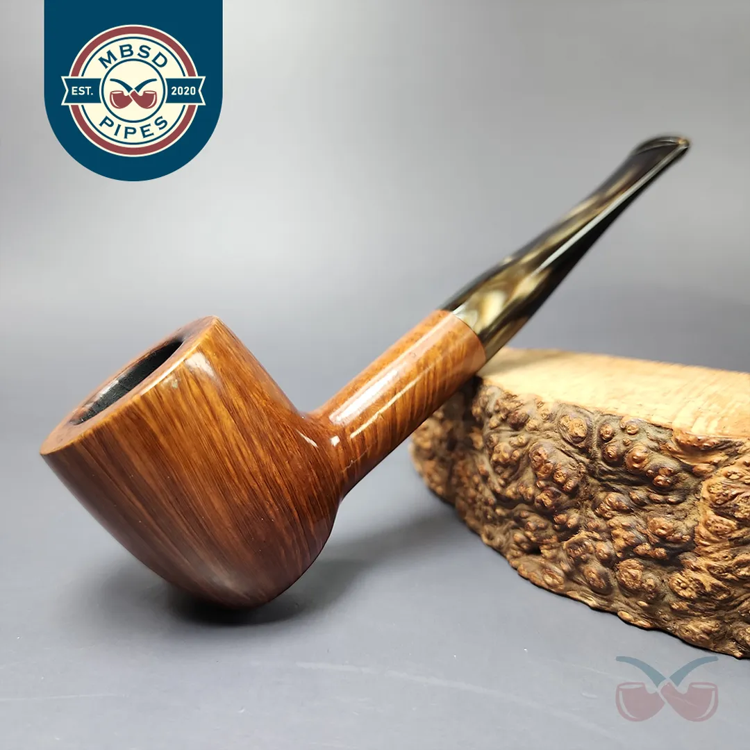 Unknown Smooth Pot Sitter Estate Briar Pipe, Other Estates