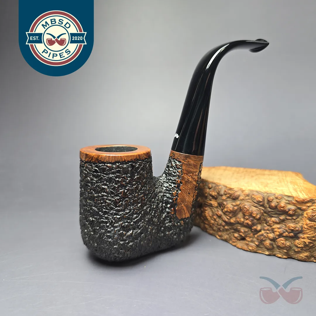 Caminetto Business Rusticated Oom Paul Estate Briar Pipe, Italian Estates