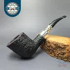 Elwood (Ferndown) Rusticated Zulu w/ Silver Spigot Estate Briar Pipe, English Estates, 9mm