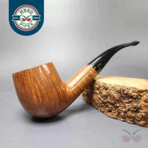 James Upshall 1980s E Grade Smooth Bent Billiard Estate Briar Pipe, English Estates