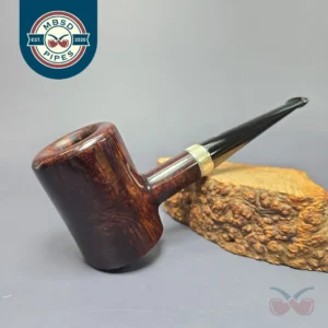 Elwood (Ferndown) Smooth Poker w/ Silver Estate Briar Pipe, English Estates, 9mm