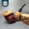 Nording Spruce Cone Partially Rusticated Freehand Estate Briar Pipe, Unsmoked