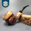 Nording Spruce Cone Partially Rusticated Freehand Estate Briar Pipe, Unsmoked