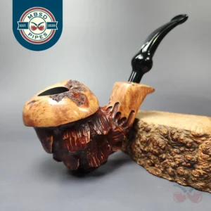 Nording Spruce Cone Partially Rusticated Freehand Estate Briar Pipe, Unsmoked