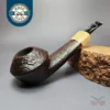 Mina Pipes Sandblasted Wide Shank Bulldog Estate Briar Pipe Unsmoked