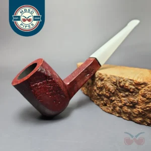 Mina Pipes Sandblasted Panel Billiard Estate Briar Pipe, Unsmoked