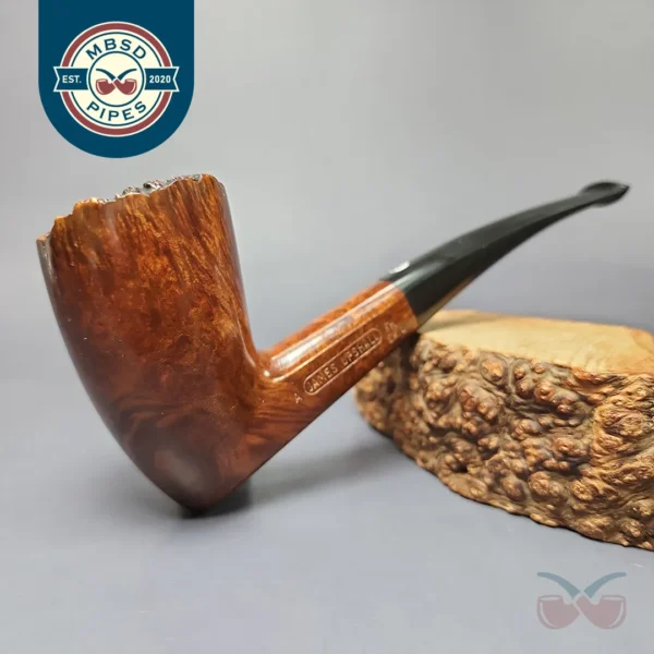 James Upshall A Grade ExL Smooth Stacked Pickaxe Estate Briar Pipe, Unsmoked - Image 2
